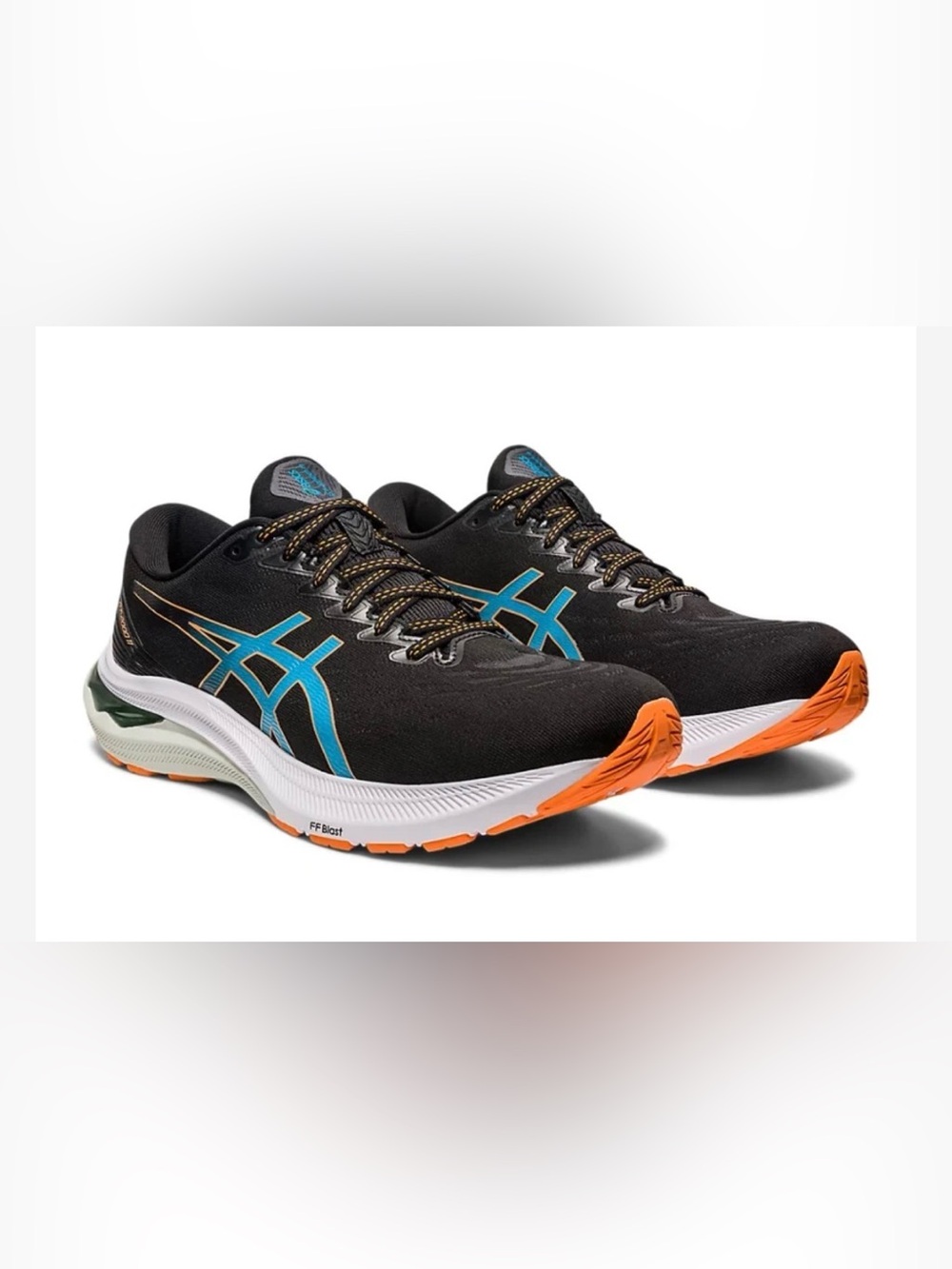 Asics ASICS GT-2000 11 Black Running shoe Blue Orange Accent Sneaker Size 9